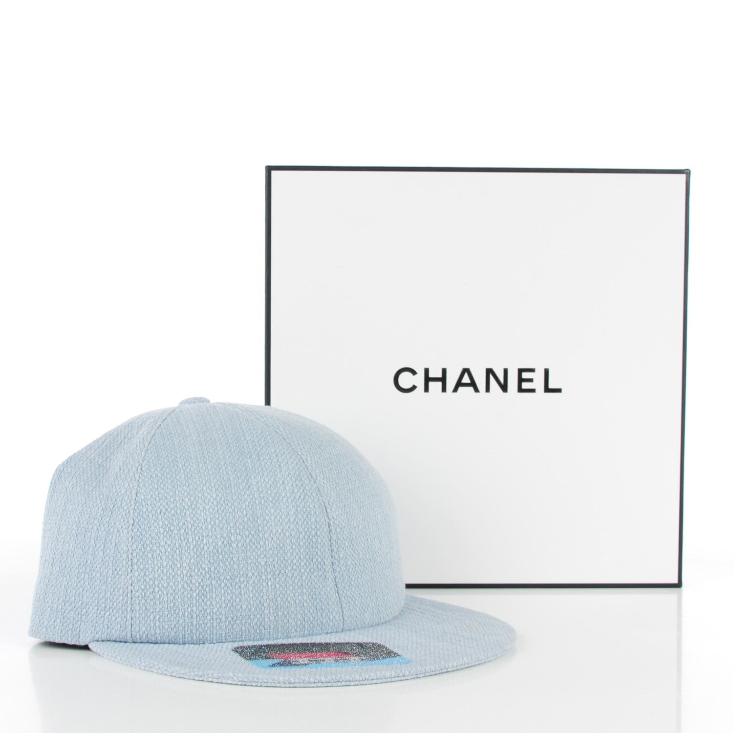 Chanel Cotton Strass Cap Hat Blue 8 of 8