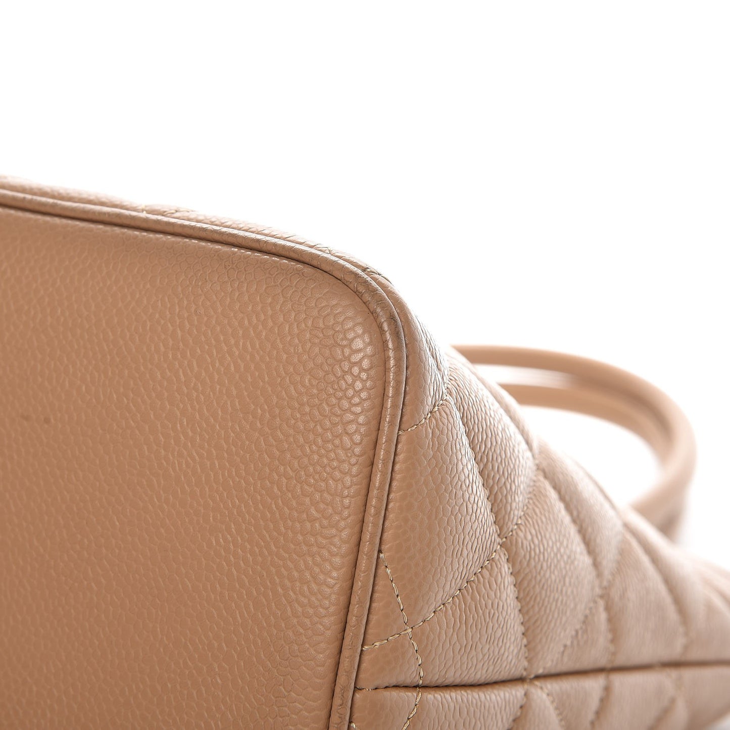 Caviar Quilted Medallion Tote Beige