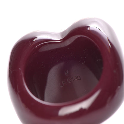 Louis Vuitton Resin Swarovski Heart Inclusion Ring M Amarante 6.5 4 of 4