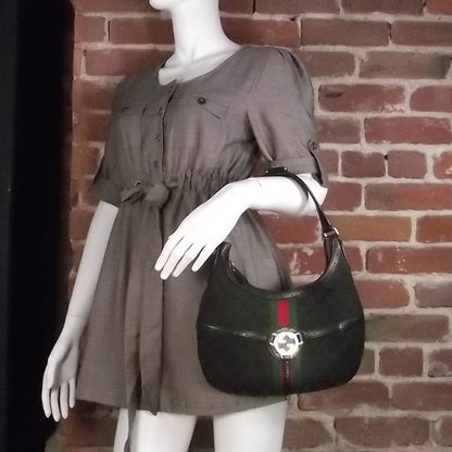 Gucci Monogram Reins Hobo Black 2 of 9