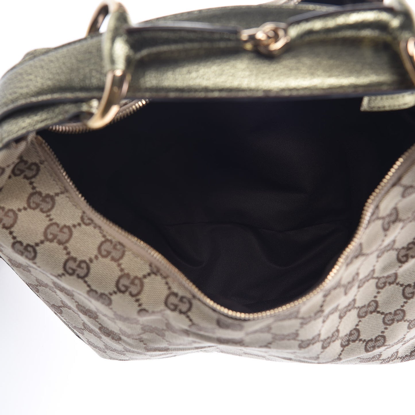 Monogram Medium Horsebit Chain Hobo Dark Brown