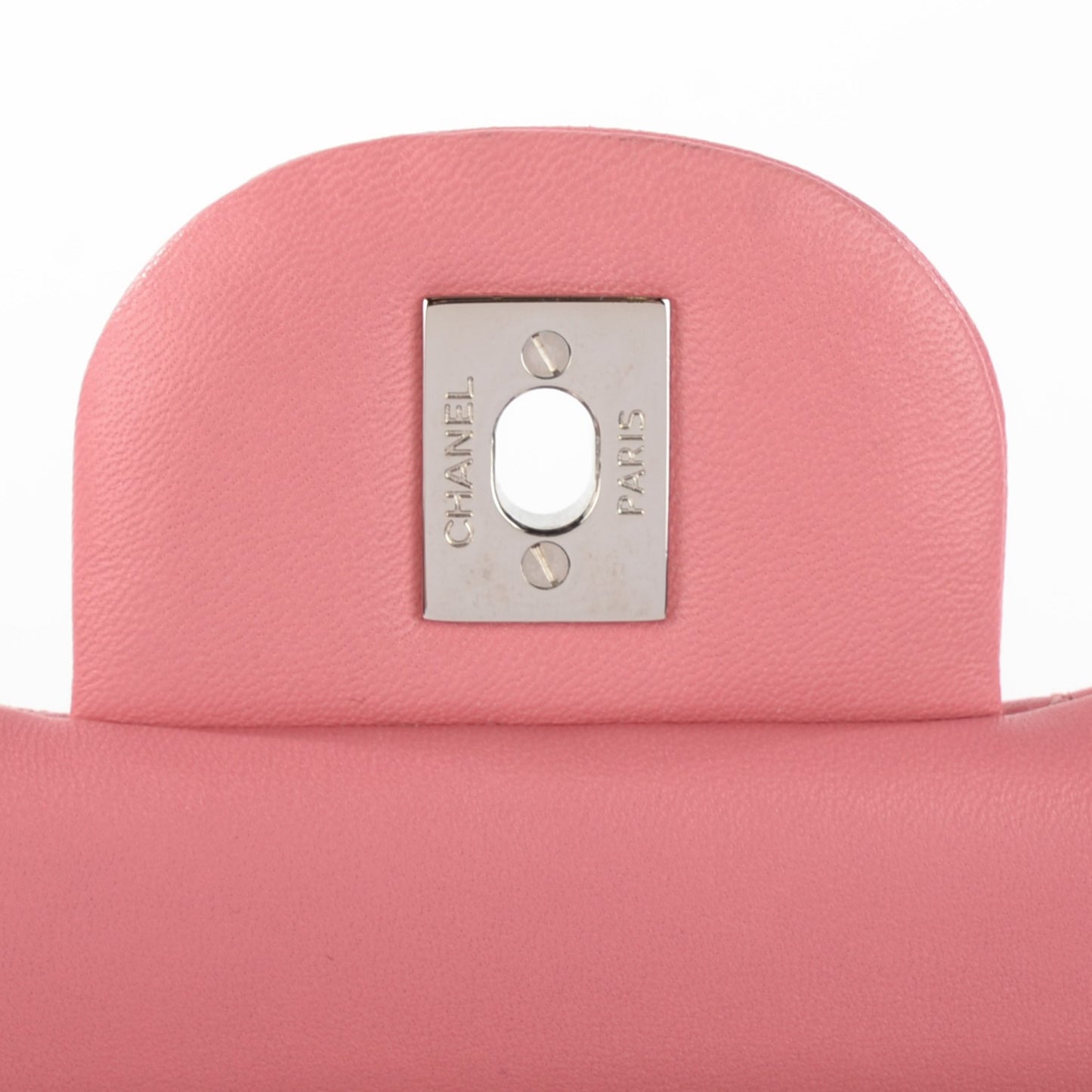 Lambskin Quilted Jumbo Double Flap Pink