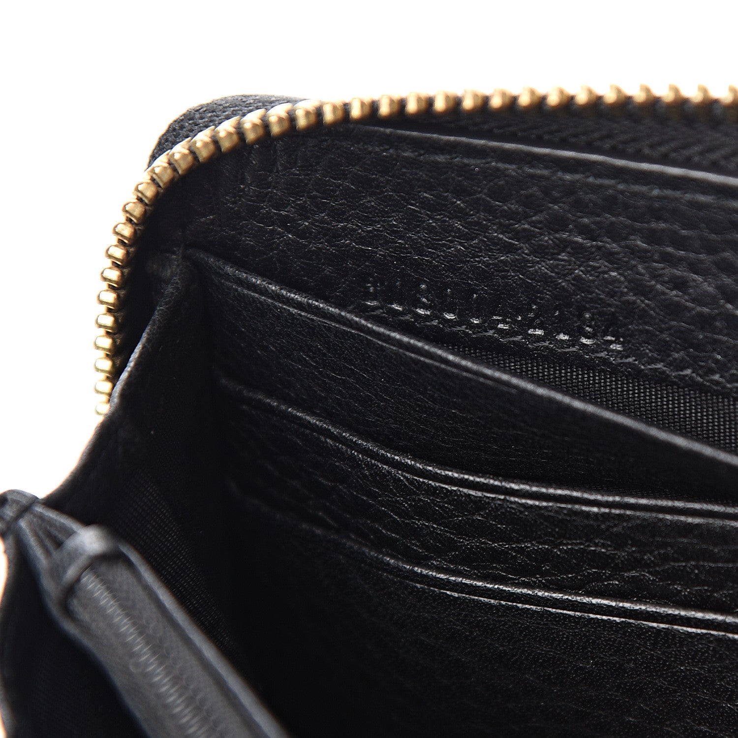 Gucci Pebbled Calfskin Soho Zip Around Wallet Black 6 of 8