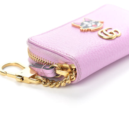 Gucci Dollar Calfskin Bosco Zip Around Key Case Malva 7 of 9