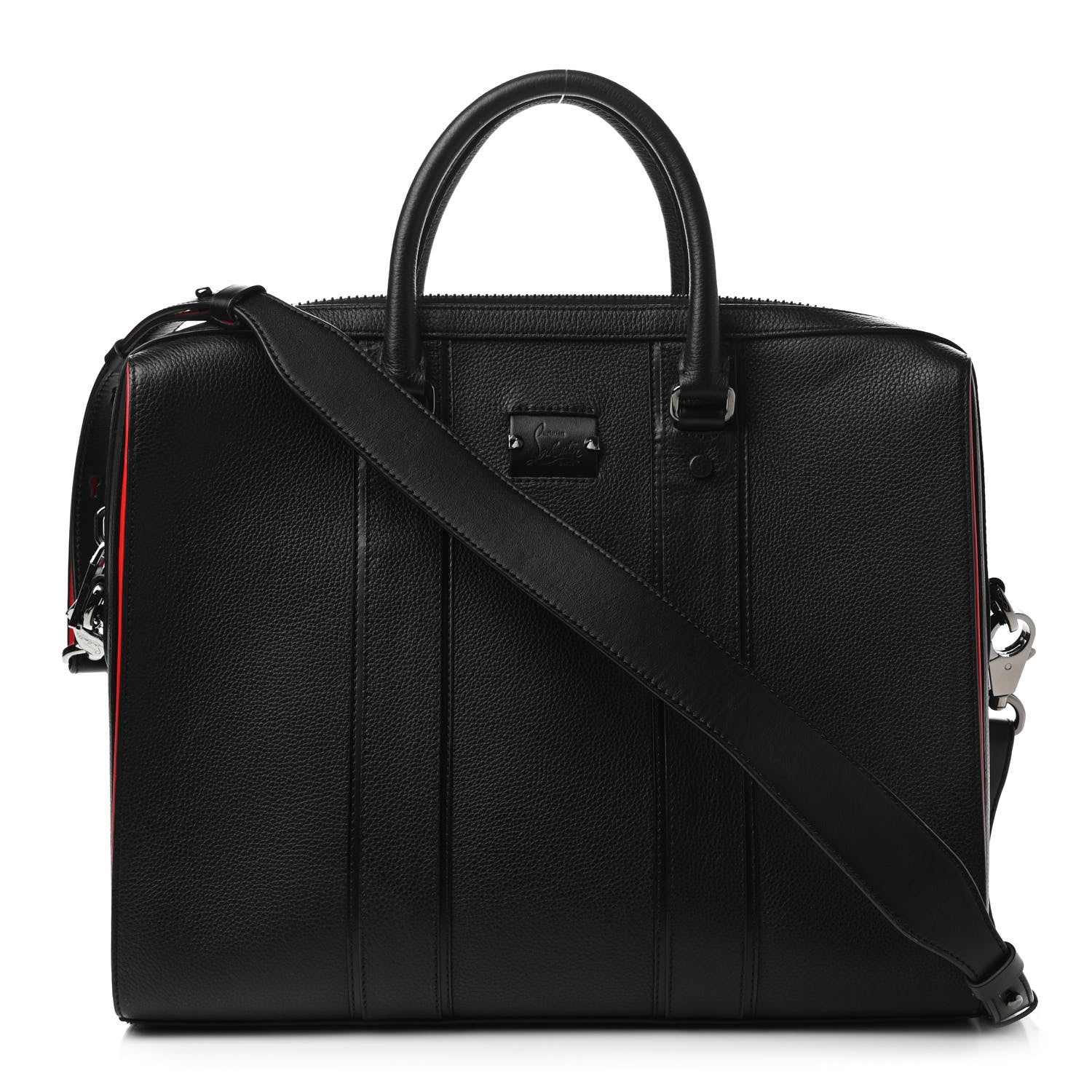 Christian Louboutin Calfskin Streetwall Briefcase Black 1 of 10
