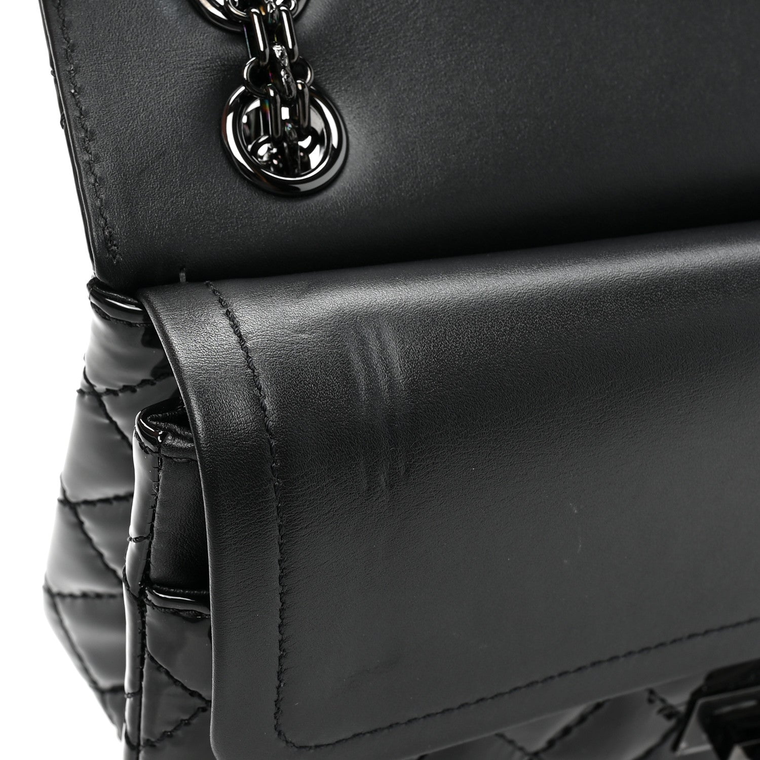 Chanel Patent Calfskin Quilted 2.55 Reissue 225 Flap So Black 11 of 13