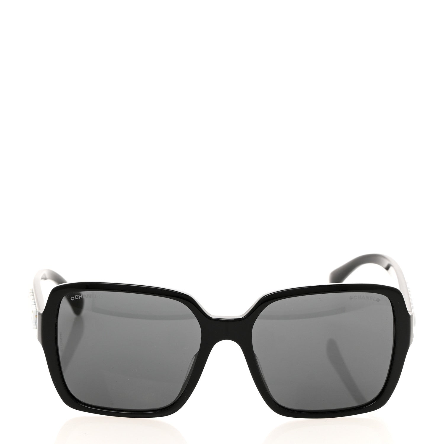 Chanel Acetate Polarized Square Sunglasses 5408-A Black 2 of 8