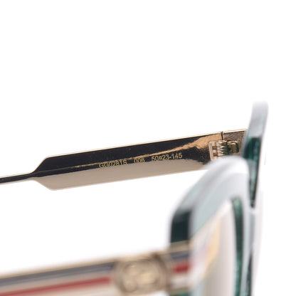Gucci Acetate Square Frame Web Glitter GG0281S Sunglasses Green 6 of 7