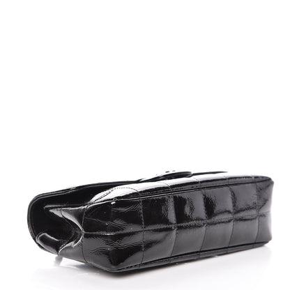 Chanel Distress Patent Quilted Mini Chocolate Bar Flap Black 4 of 9