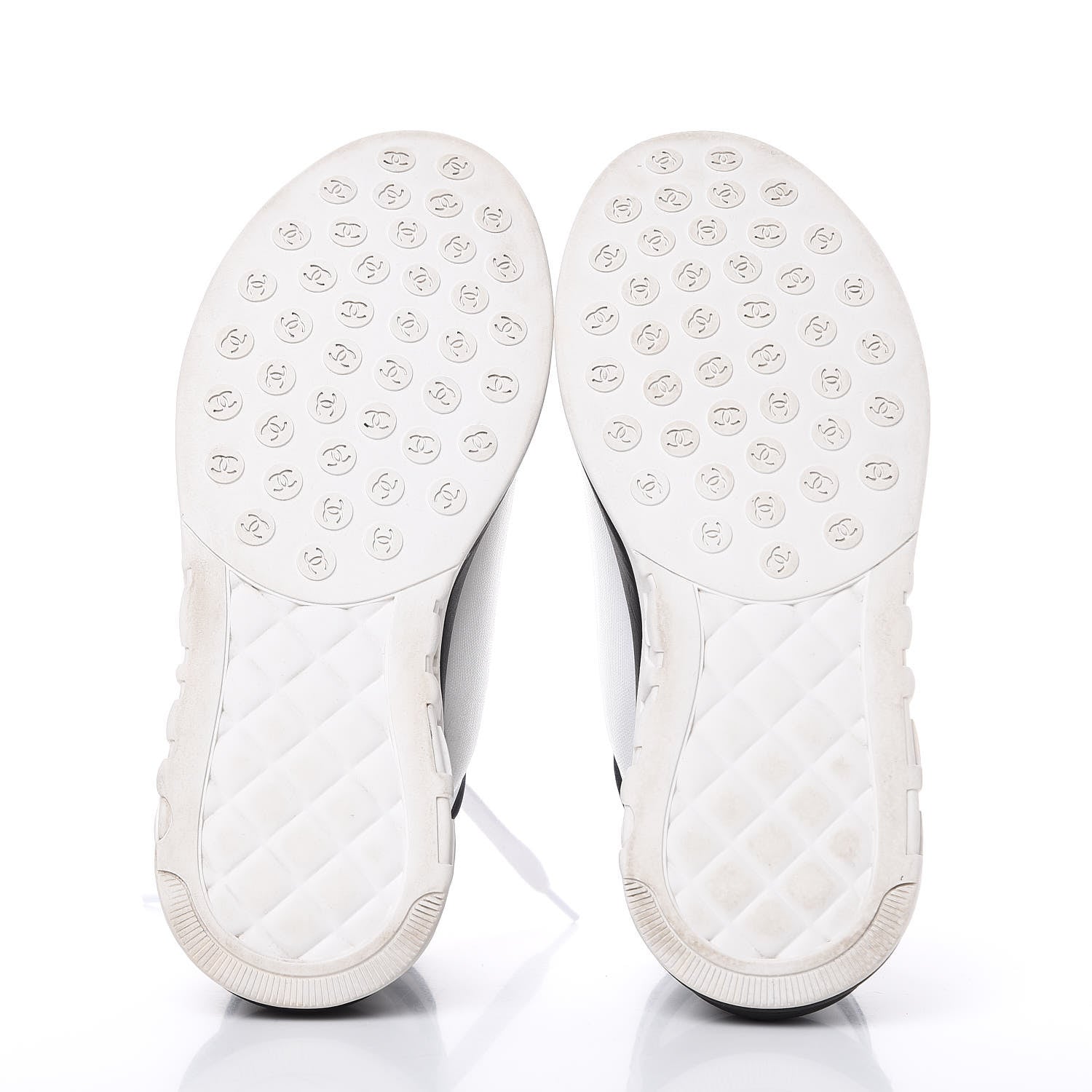 Chanel Lycra CC Sneakers 36 White Black 5 of 11