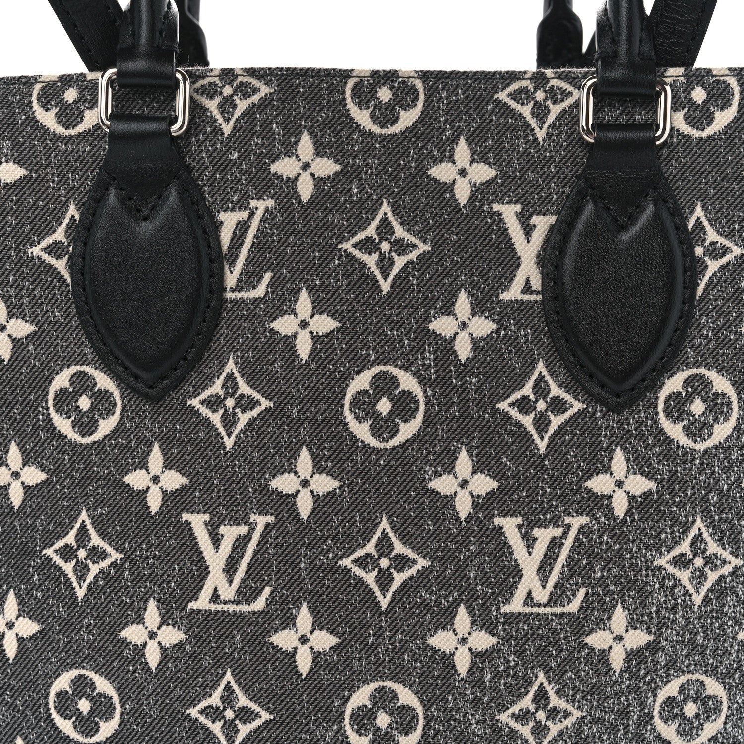 Louis Vuitton Monogram Jacquard Denim Onthego MM Black 7 of 9