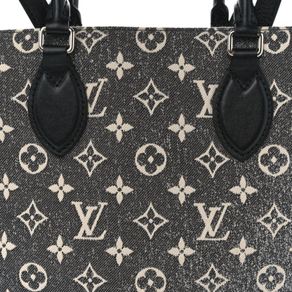 Louis Vuitton Monogram Jacquard Denim Onthego MM Black 7 of 9