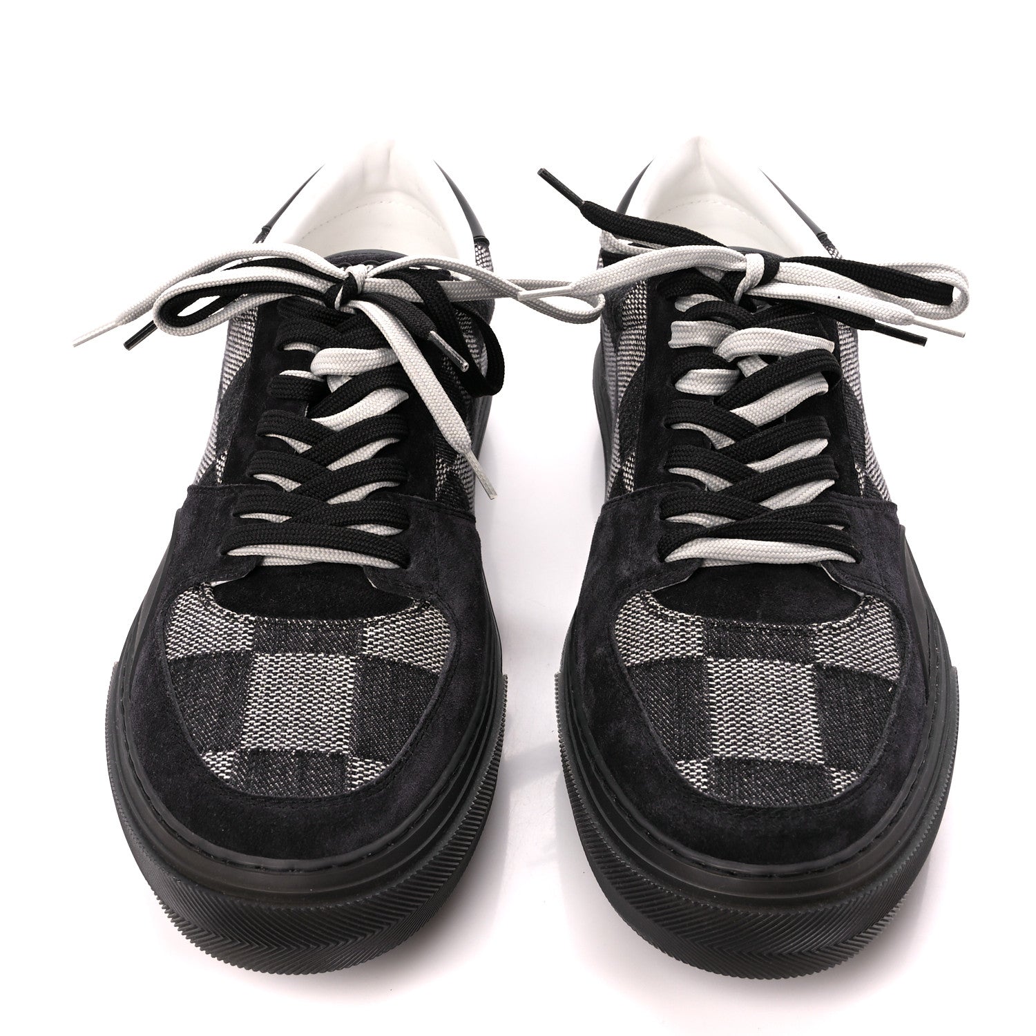 Louis Vuitton Damier Distorted Mens LV Ollie Sneakers 10.5 Black 2 of 10