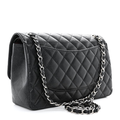 Chanel Caviar Quilted Jumbo Double Flap Black 3 of 11