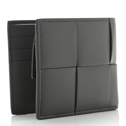 Bottega Veneta Calfskin Intrecciato Bi-Fold Wallet Light Graphite 3 of 6