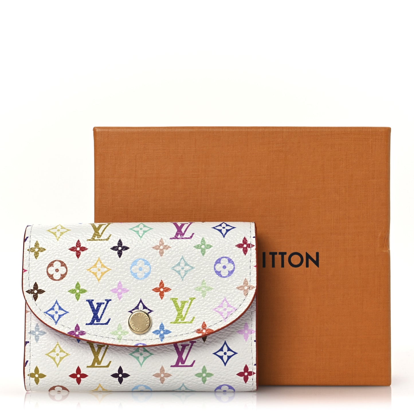 LV X TM Monogram Multicolor Rosalie Coin Purse White Kawaii Pink