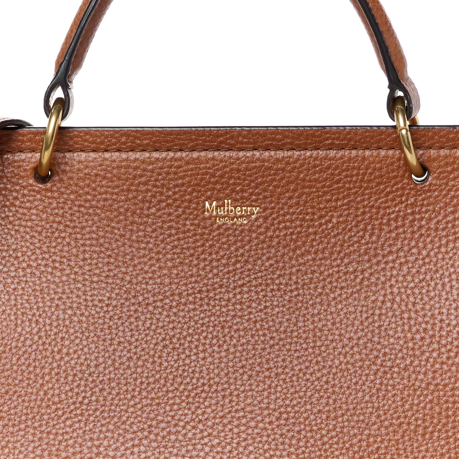 Mulberry Small Classic Grain Calfskin Amberley Satchel Oak 7 of 16