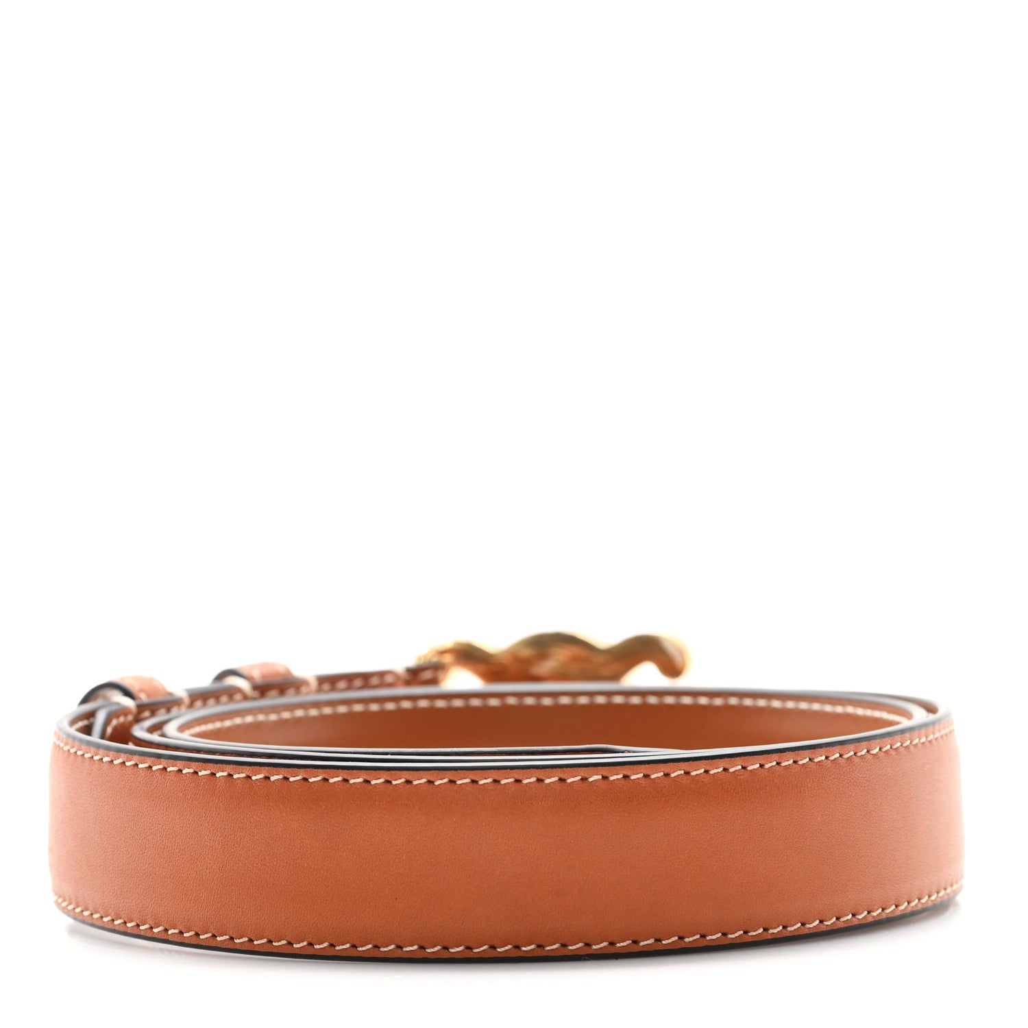 Celine Box Calfskin Small 18mm Triomphe Belt 80 32 Tan 2 of 6