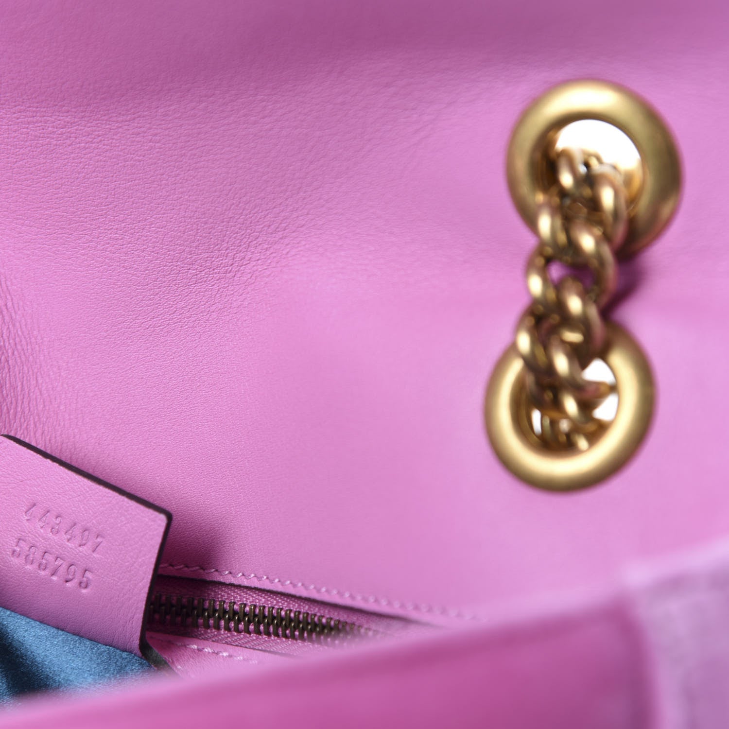 Gucci Velvet Matelasse Marquise Crystals Embroidered Small GG Marmont Shoulder Bag Malva 9 of 10