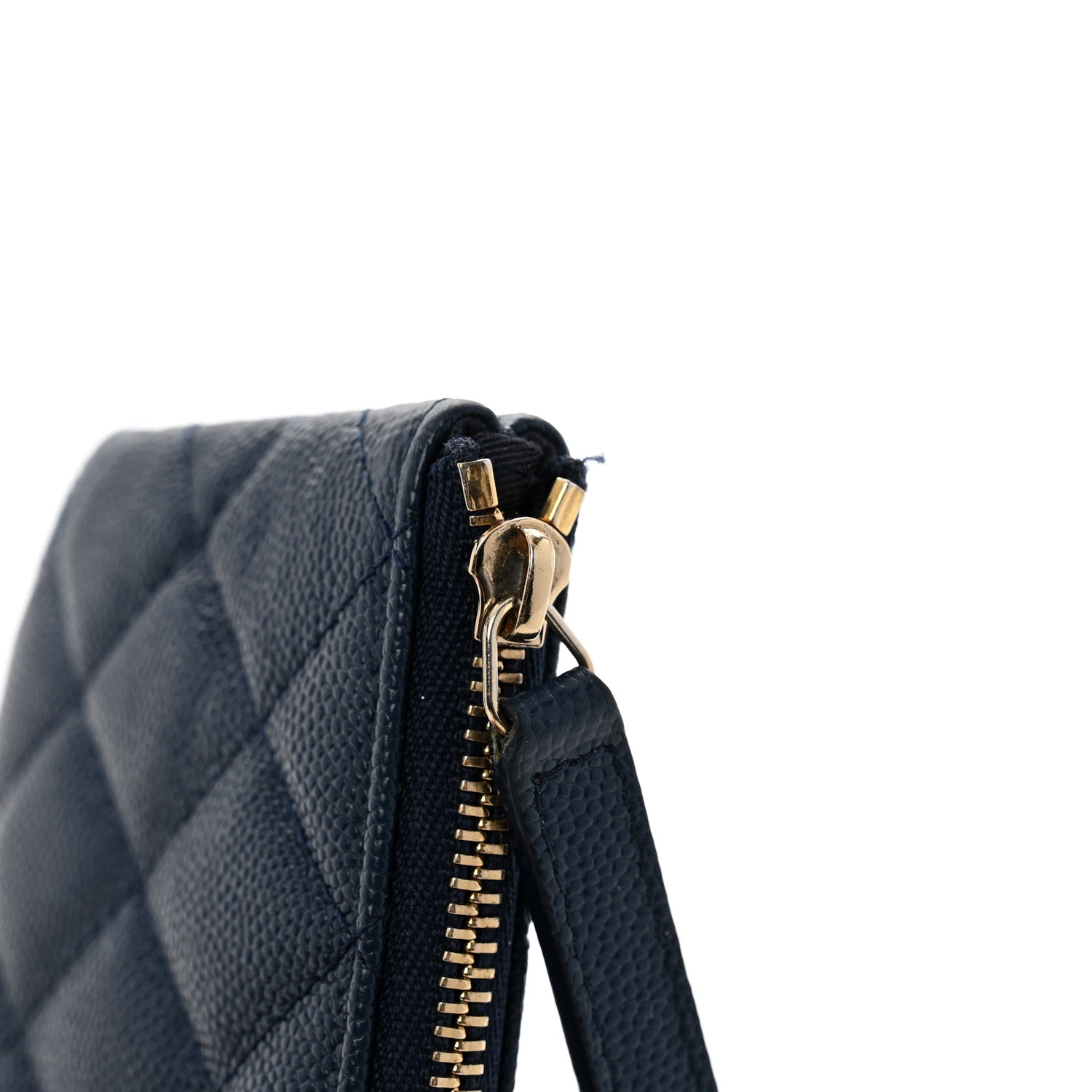 Chanel Caviar Quilted Small Cosmetic Case Navy Blue 8 of 9