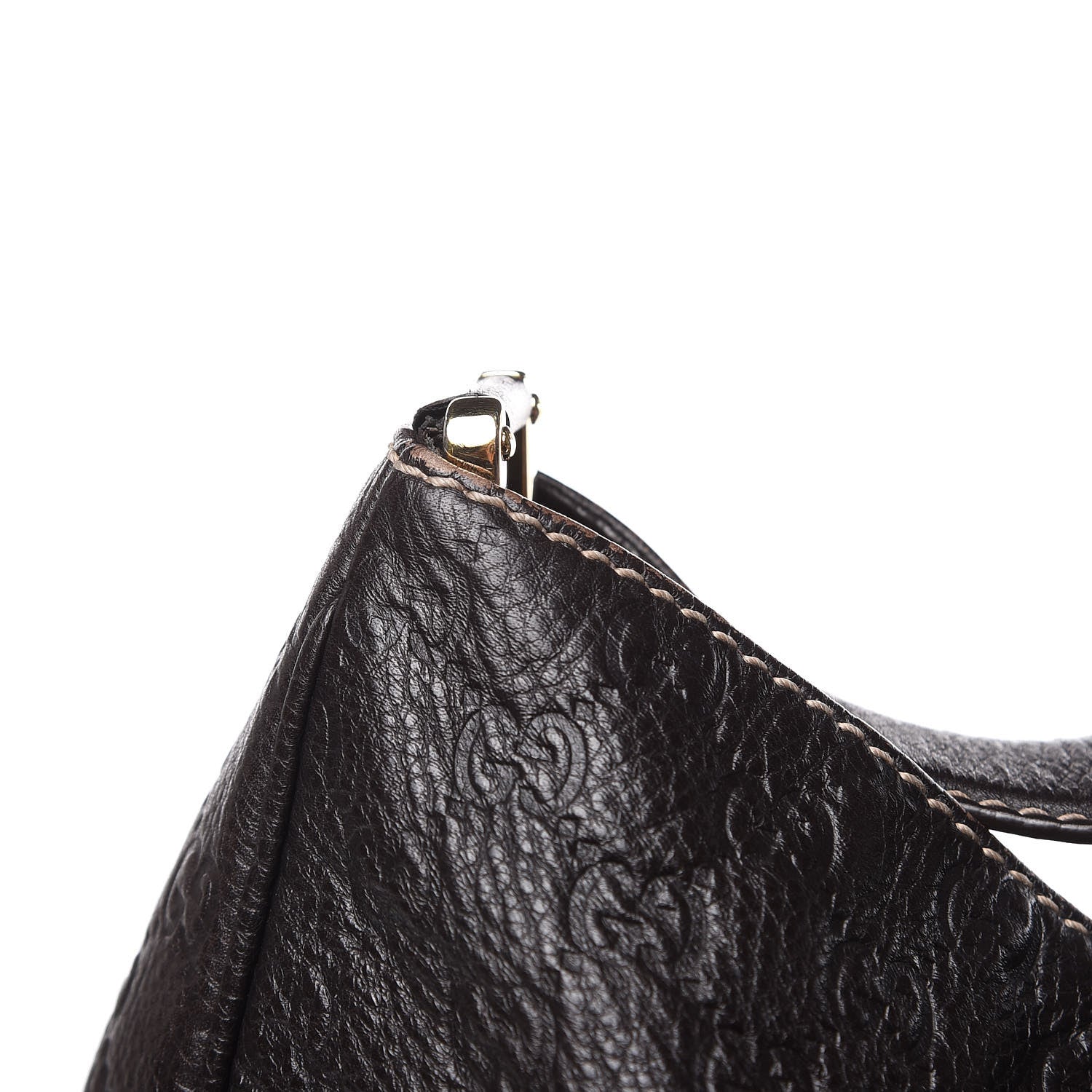 Gucci Guccissima Large New Ladies Web Hobo Dark Brown 12 of 13
