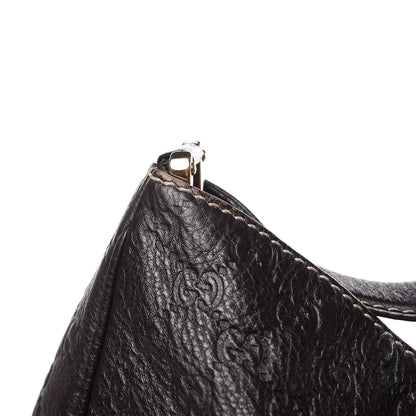 Gucci Guccissima Large New Ladies Web Hobo Dark Brown 12 of 13