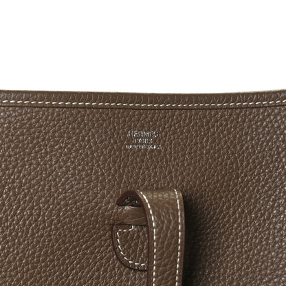 Hermes Taurillon Clemence Evelyne III PM Etoupe 6 of 11