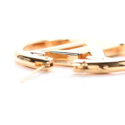 Louis Vuitton Metal Louise Hoop Earrings Gold 4 of 5
