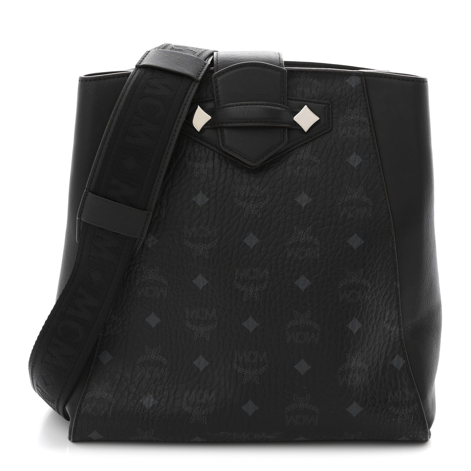 MCM Visetos Calfskin Essential Bucket Bag Black 1 of 10