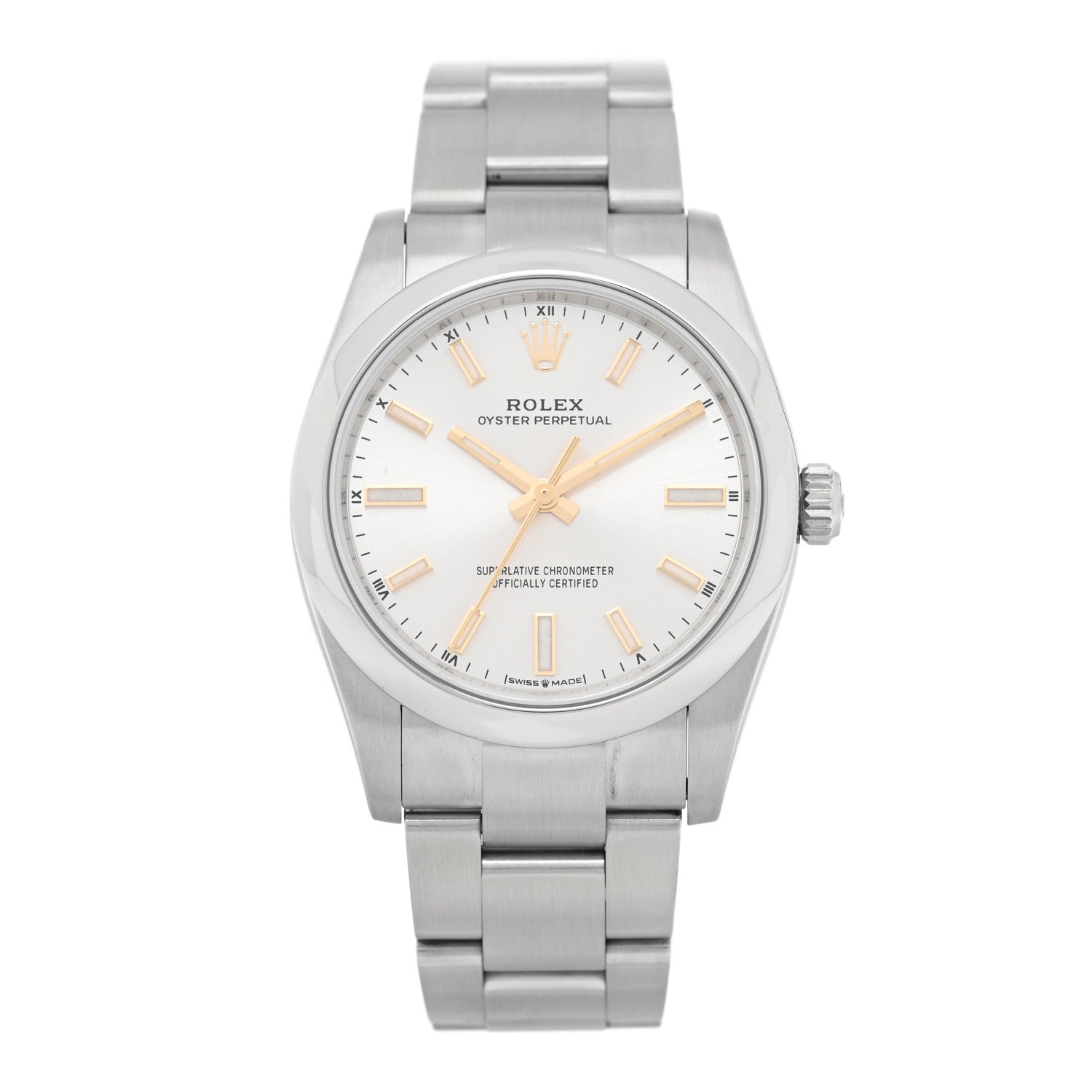 Rolex Stainless Steel 34mm Oyster Perpetual Watch Silver 124200 1 of 5