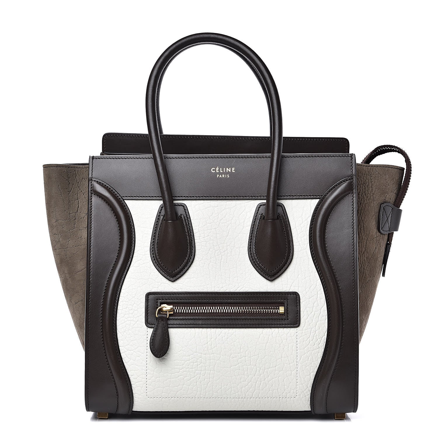 Celine Bullhide Micro Tri-Color Luggage Khaki 1 of 15