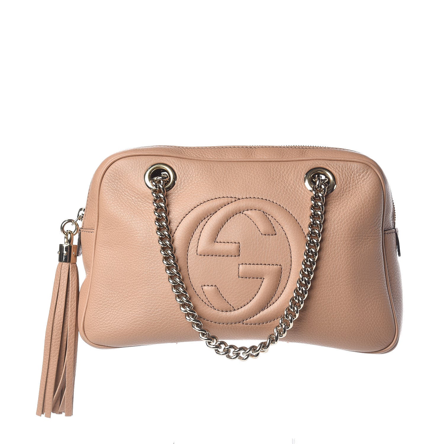 Gucci Pebbled Calfskin Small Soho Bowler Camelia 1 of 14