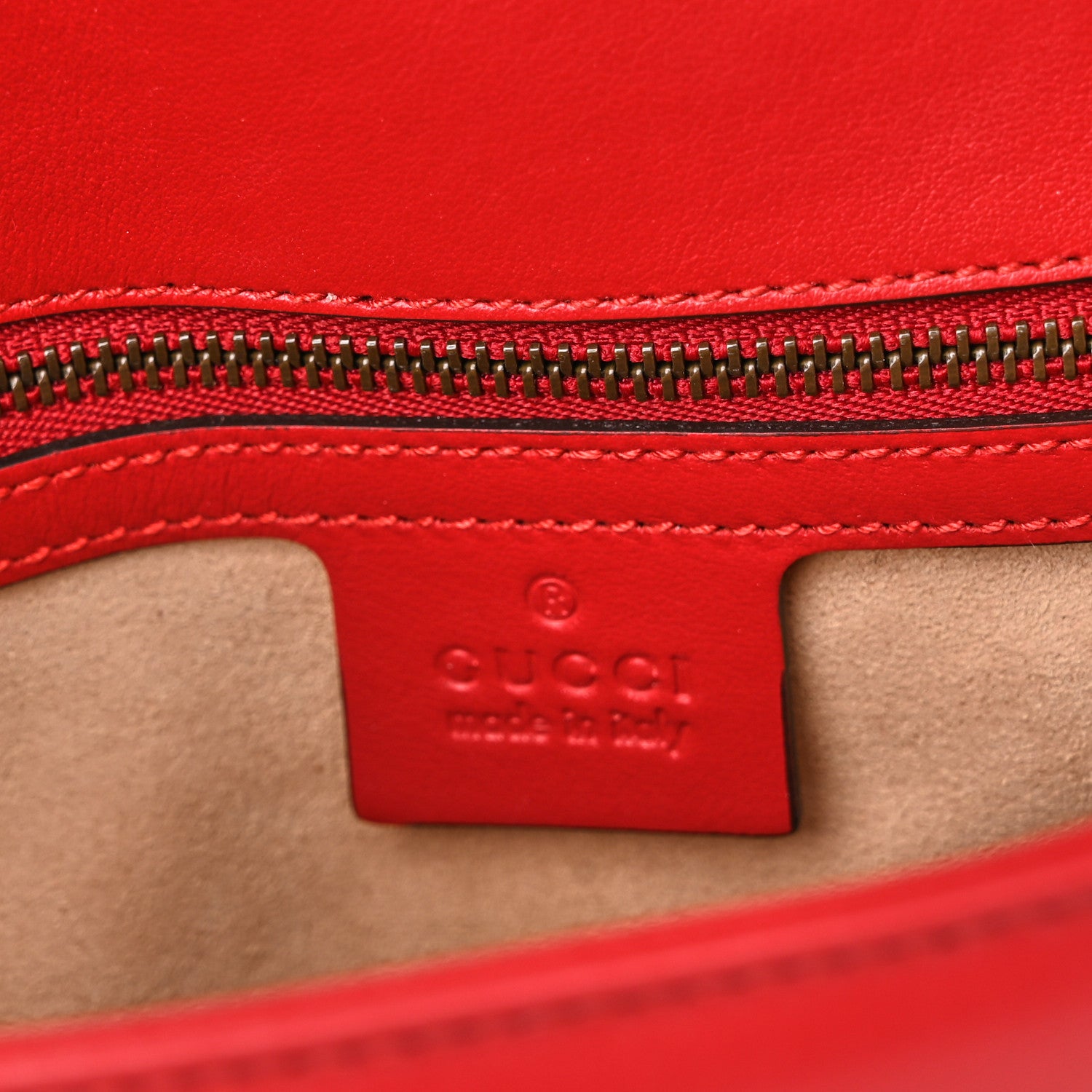Gucci Calfskin Matelasse Small GG Marmont Shoulder Bag Hibiscus Red 6 of 10