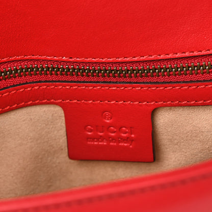 Gucci Calfskin Matelasse Small GG Marmont Shoulder Bag Hibiscus Red 6 of 10