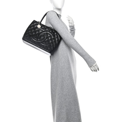 Chanel Caviar Quilted Medallion Tote Black 2 of 12