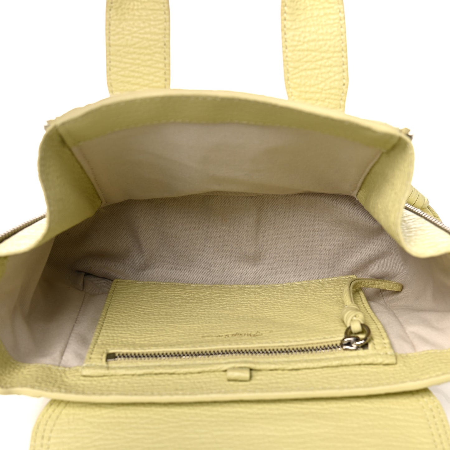 Textured Calfskin Mini Pashli Satchel Citron