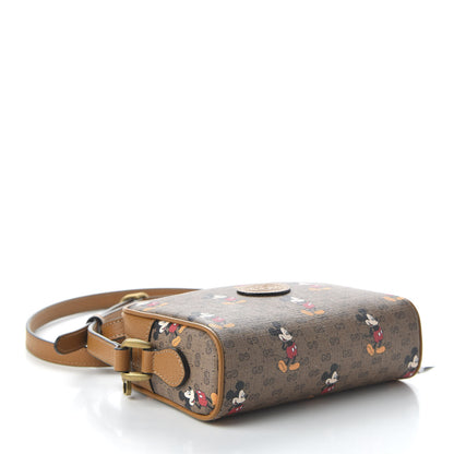 Gucci X DISNEY Mini Vintage GG Supreme Monogram Mickey Mouse Shoulder Bag Beige Vintage Sun Oil 6 of 21