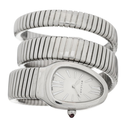Bulgari Stainless Steel 35mm Serpenti Tubogas Double Spiral Quartz Watch 2 of 4