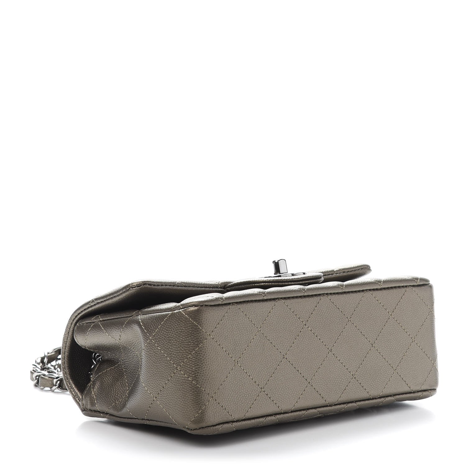 Chanel Iridescent Caviar Quilted Mini Rectangular Flap Bronze 4 of 11