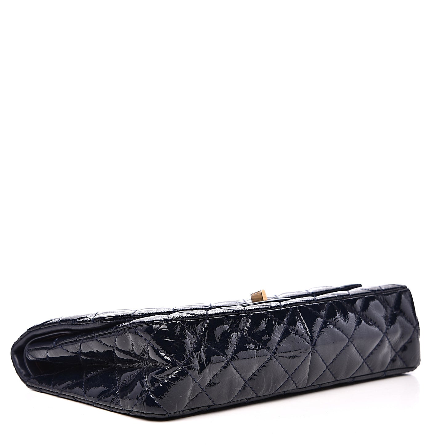 Distressed Patent Quilted 2.55 Reissue 226 Flap Navy