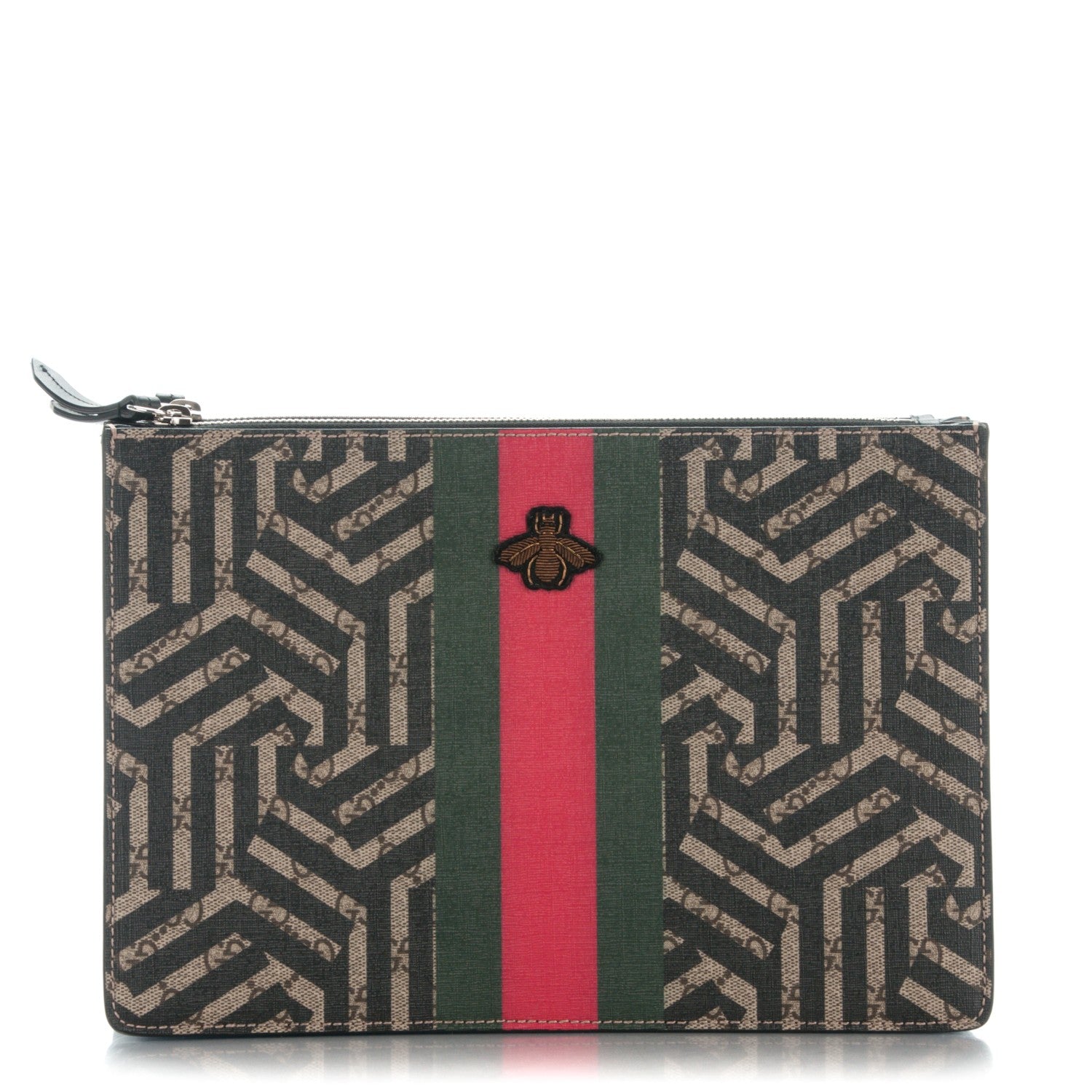 Gucci GG Supreme Monogram Caleido Web Messenger Beige Ebony 1 of 6