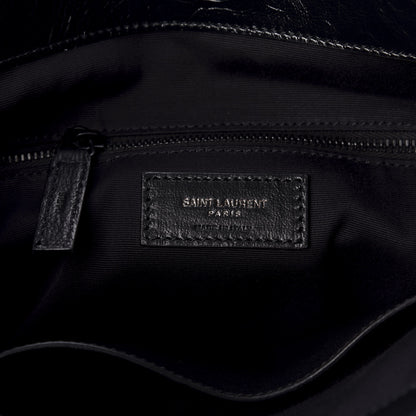 Saint Laurent Crinkled Calfskin Matelasse Monogram Large Niki Shopper Tote Black 6 of 9