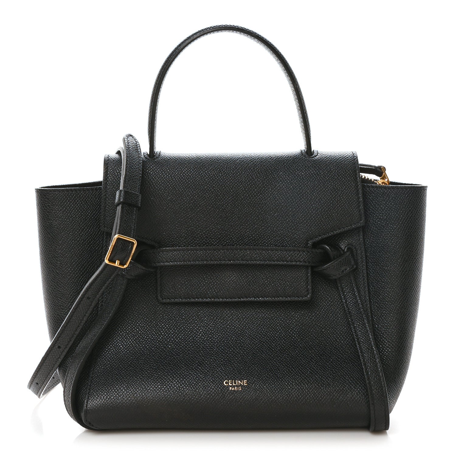 Celine Grained Calfskin Nano Belt Bag Black 1 of 9
