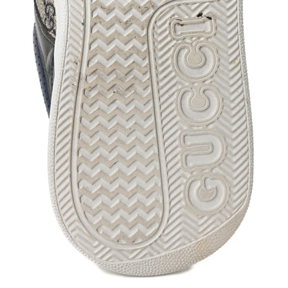 Gucci GG Supreme Calfskin Monogram Mens Interlocking G 55mm Sneakers 9 Beige Blue Black 7 of 10