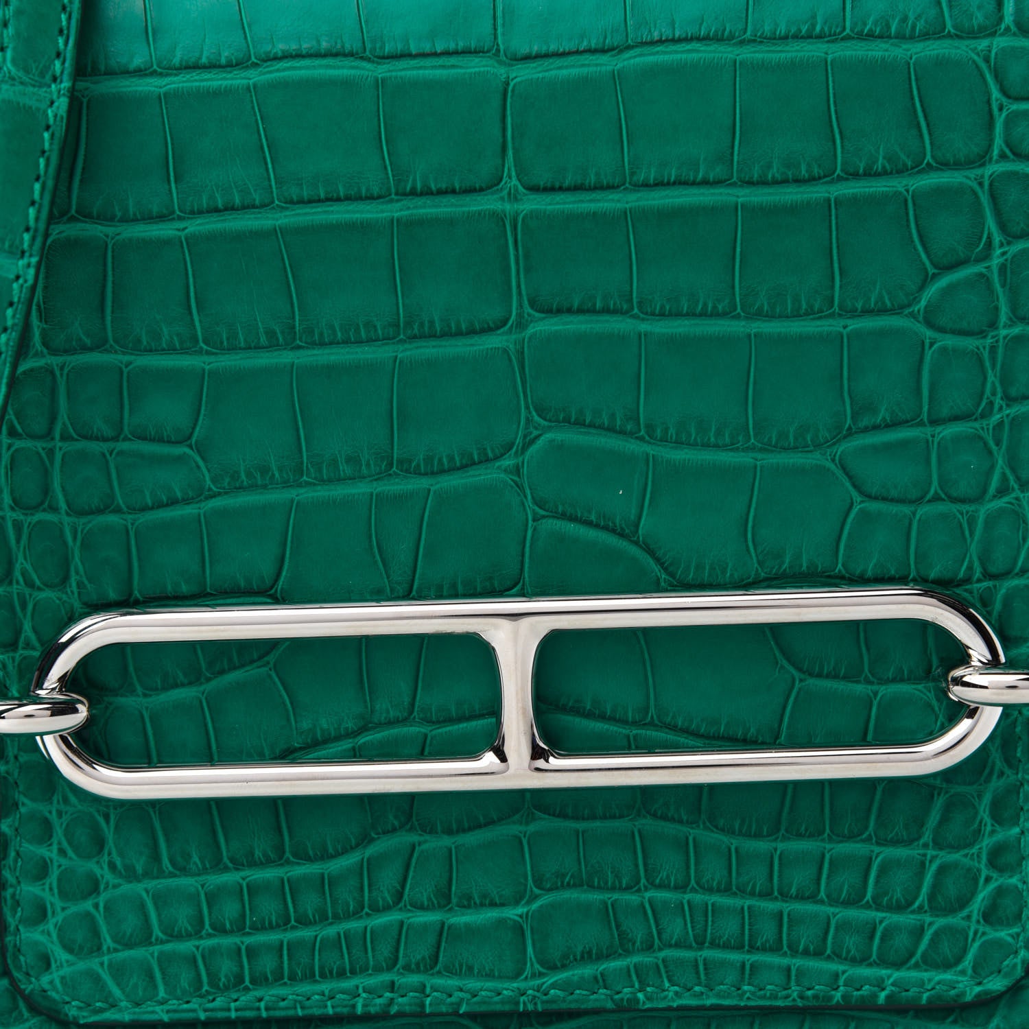 Hermes Matte Alligator Mini Sac Roulis Malachite 19 of 20