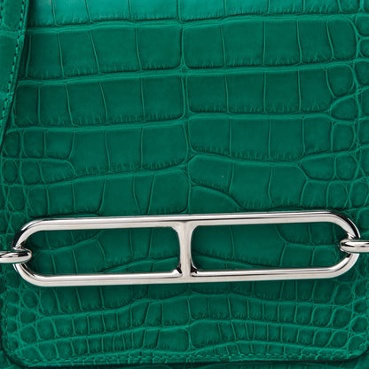 Hermes Matte Alligator Mini Sac Roulis Malachite 19 of 20