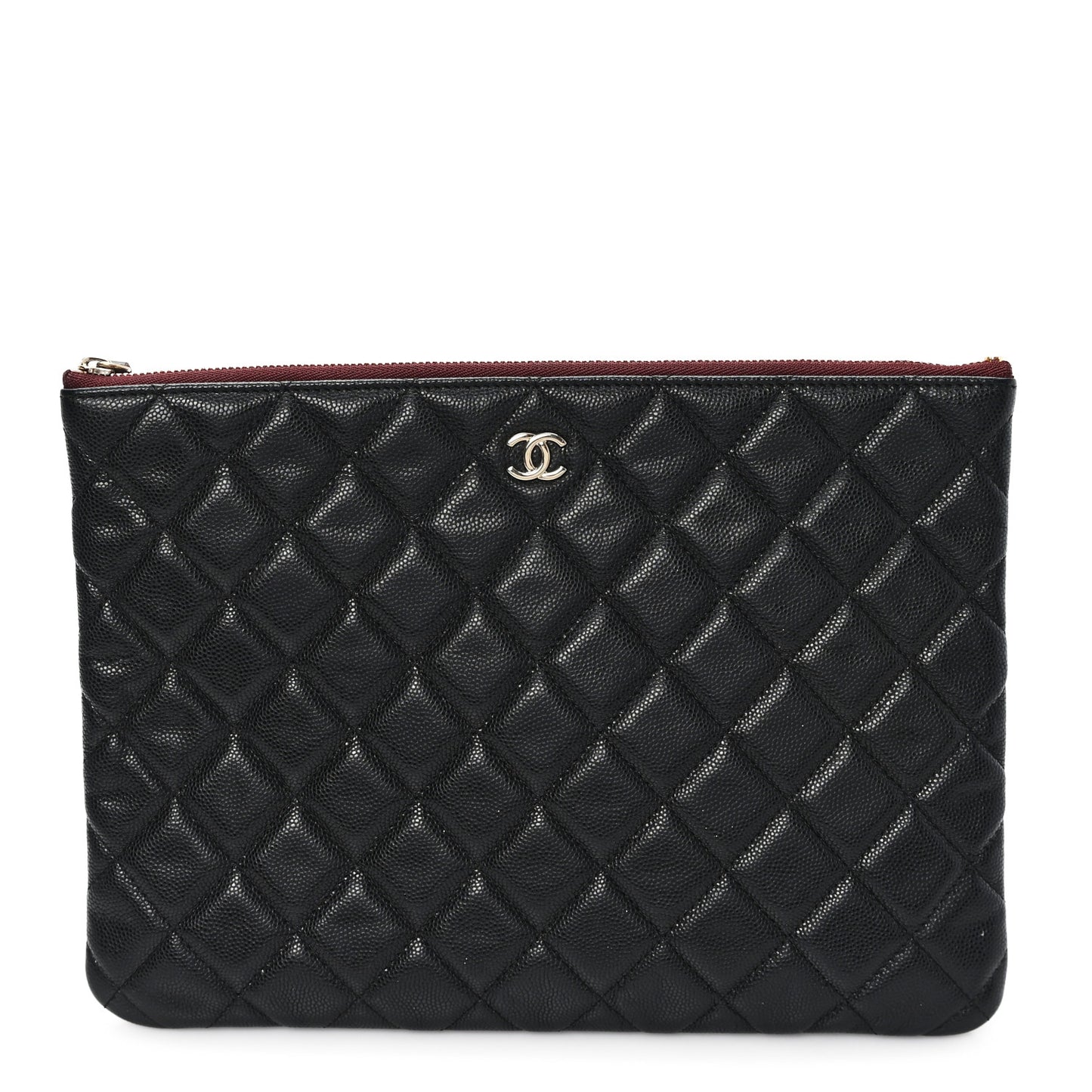 Caviar Quilted Medium Cosmetic Case Black