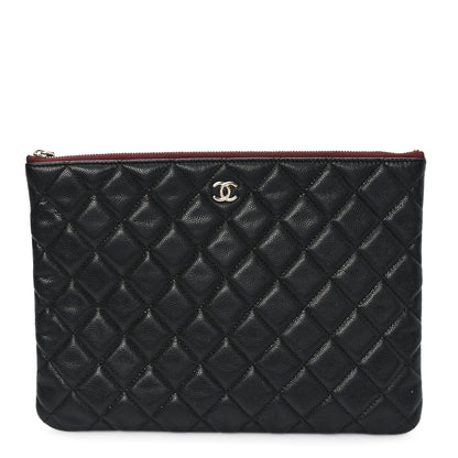 Chanel Caviar Quilted Medium Cosmetic Case Black 1 of 8
