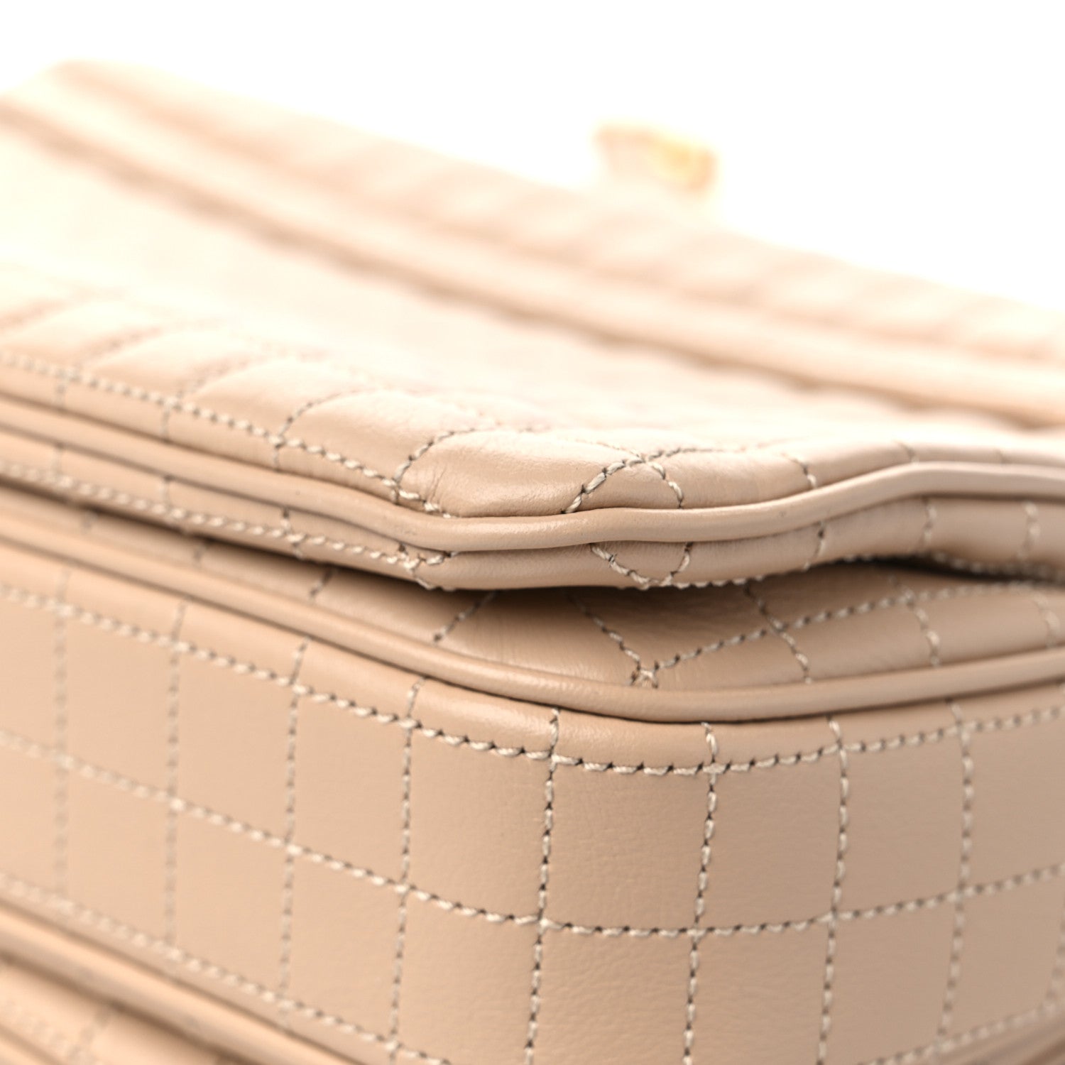 Celine Calfskin Quilted Medium C Bag Beige 11 of 16