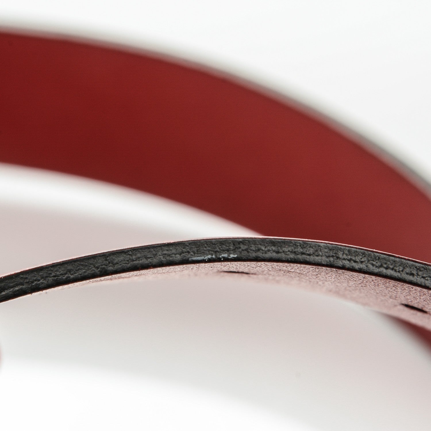 Gucci Selleria Calfskin Nickel Interlocking G 37mm Belt 95 38 Rosso 6 of 6